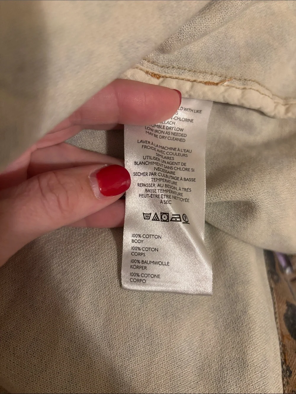 We The Free Monique Cheetah Denim Duster Jacket Size Large NWOT MSRP $228 - Picture 12 of 12